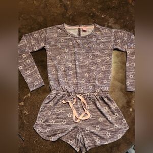 NWOT.  Starry Purple/gray women's romper sleep/lounge wear